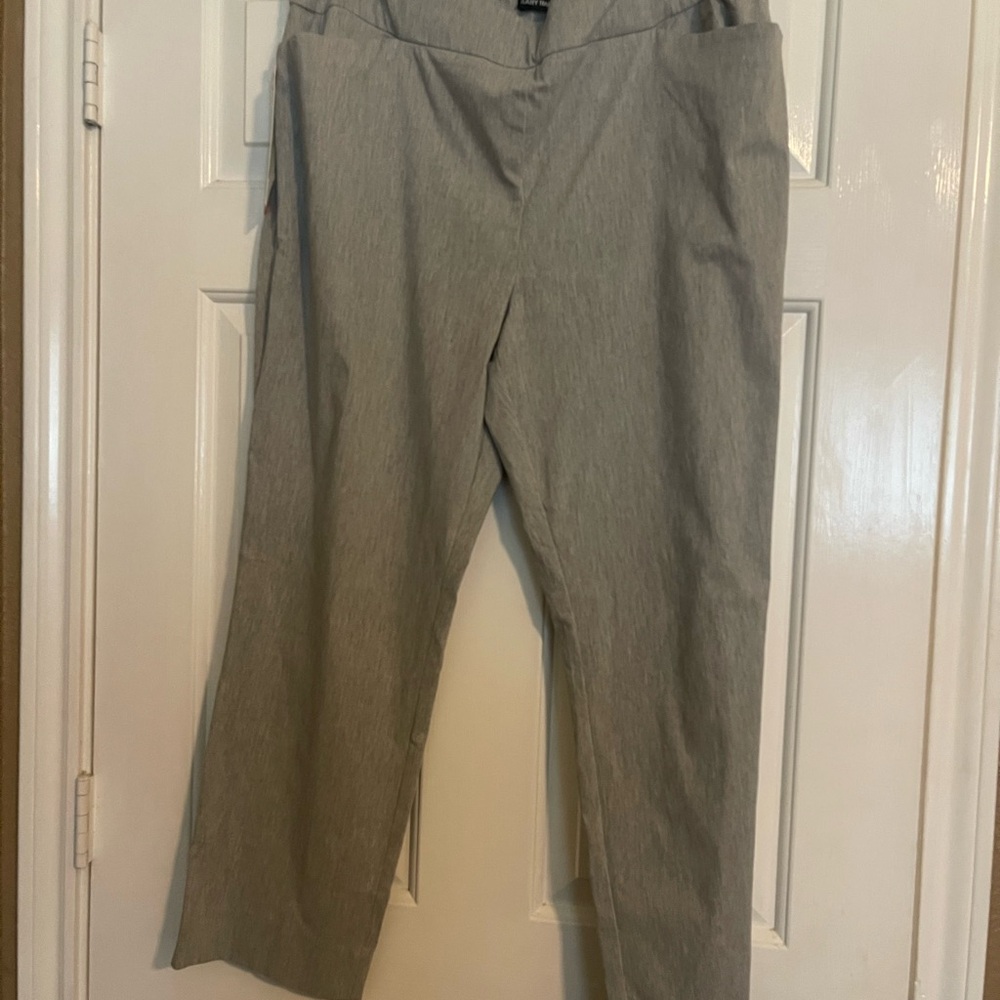 Hilary Radley Light Gray Cropped Dress Pants